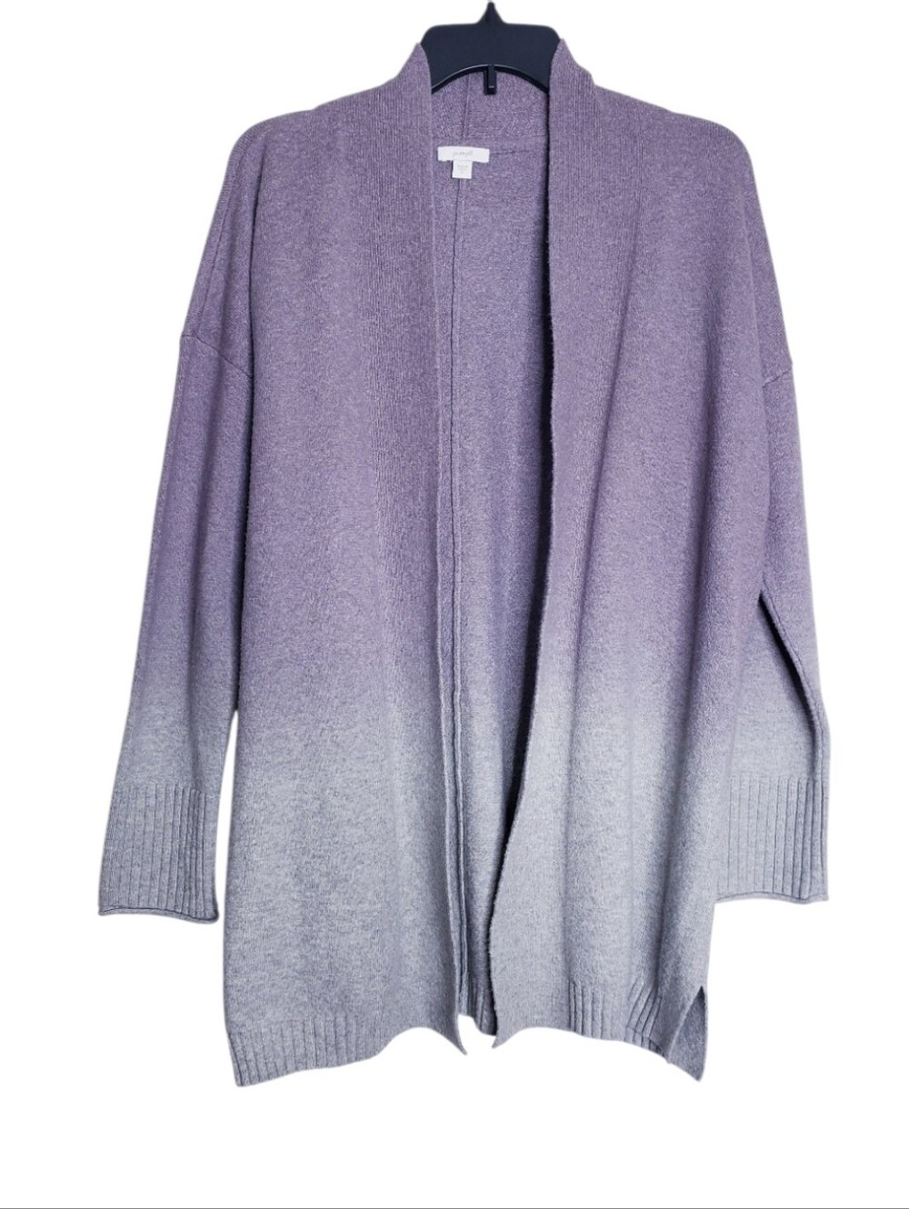 J. Jill Purple & Gray Ombre Open Front Cardigan Sweater Women's Size Small